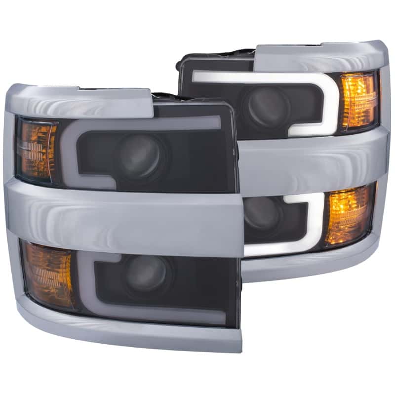 ANZO — ANZO Projector Headlights 15-17 Chevrolet Silverado 2500HD / 3500HD Black w/ Chrome Rim
Head Light Set
HdLtSet - view 3
