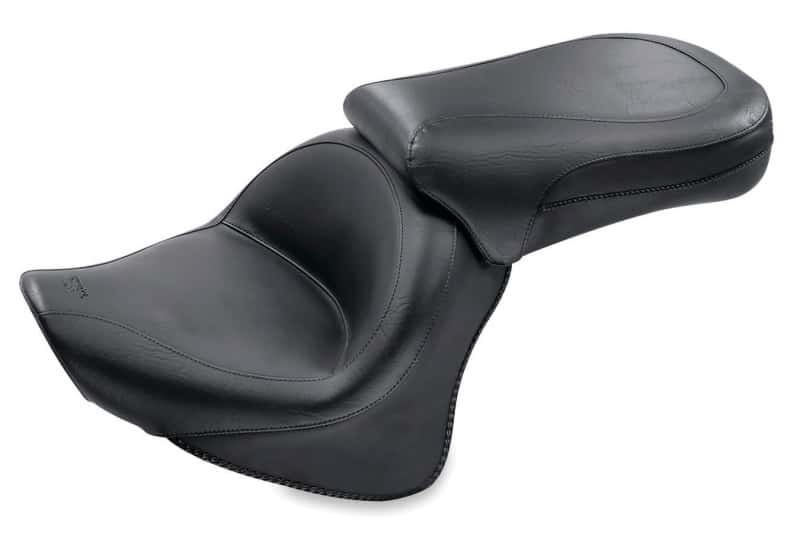 Mustang Motorcycle — Mustang 98-16 Yamaha V-Star 650 Custom Wide Touring 2PC Seat - Black - view 1