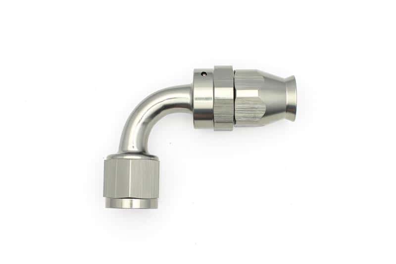 DeatschWerks — DeatschWerks 8AN Female Swivel 90-Degree Hose End PTFE (Incl. 1 Olive Insert) - view 1