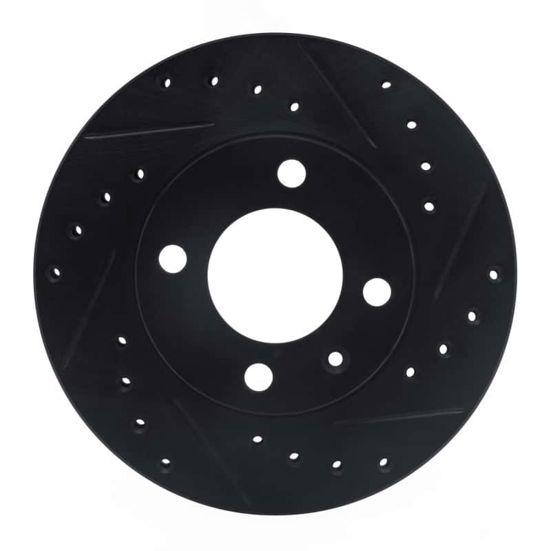 R1 Concepts — R1 80-08 Audi 4000 Front Right Drilled & Slotted Black Brake Rotor
R1 Brake Rotor Drill - view 1