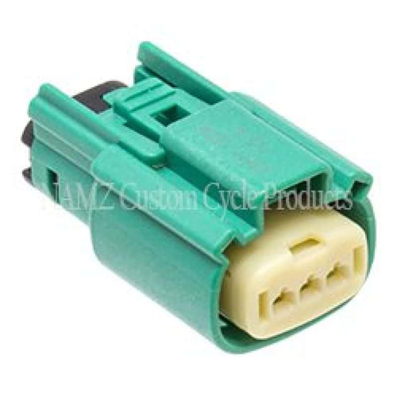 NAMZ — NAMZ 2007 VROD CAW/CD/CDX Main Harness Molex MX-150 3-Pos Male Connector - Green (HD 72540-07GN) - view 2