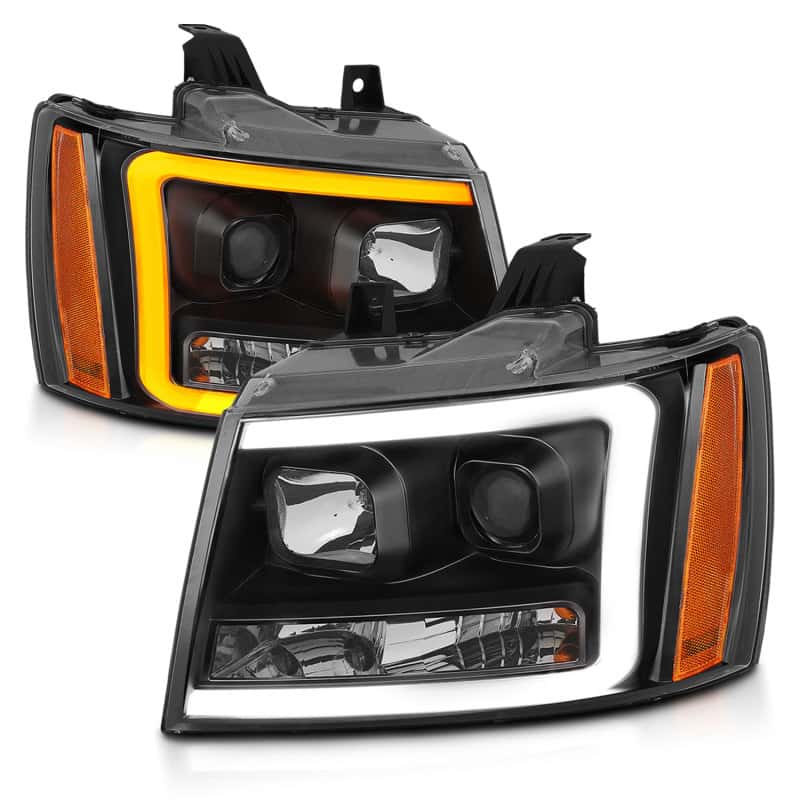 ANZO — ANZO 07-14 Chevy Tahoe Projector Headlights w/ Plank Style Design Black w/ Amber
Projector Headlights
Head Light Set - view 7