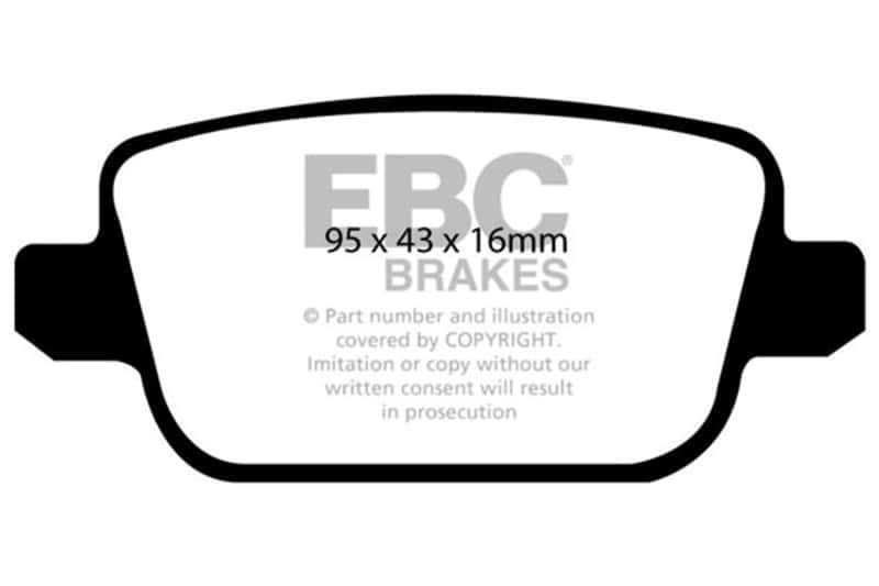 EBC — EBC 07-12 Land Rover LR2 3.2 Ultimax2 Rear Brake Pads
Disc Brake Pad - view 1