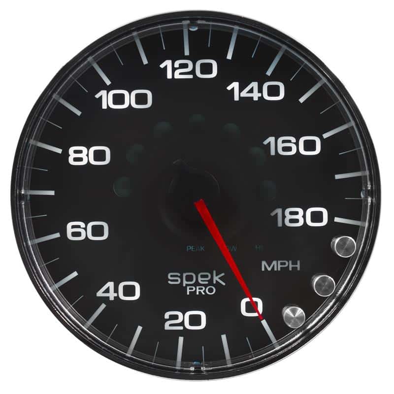 AutoMeter — Autometer Spek-Pro Gauge Speedometer 5in 180 Mph Elec. Programmable Black/Chrome
GA 5" SPEEDO BFC SPK - view 1