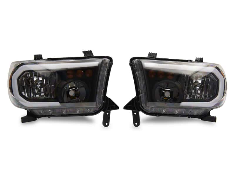 Raxiom — Raxiom 07-13 Toyota Tundra Axial Series Headlights w/ SEQL LED Bar- Blk Housing (Clear Lens)
Headlights - view 1