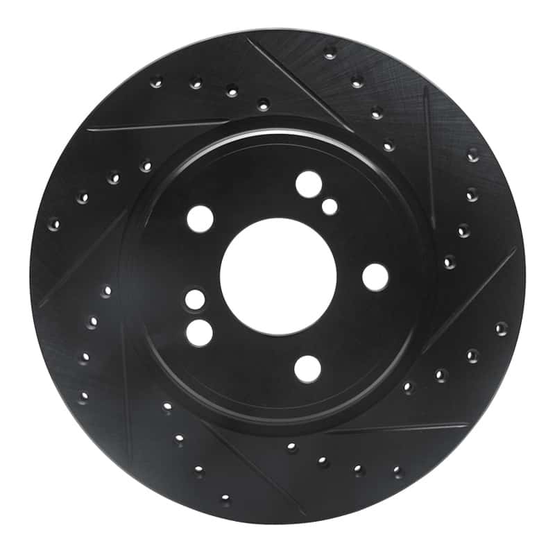 R1 Concepts — R1 93-02 Mercedes-Benz SL600 Rear Right Drilled & Slotted Black Brake Rotor
R1 Brake Rotor Drill - view 1