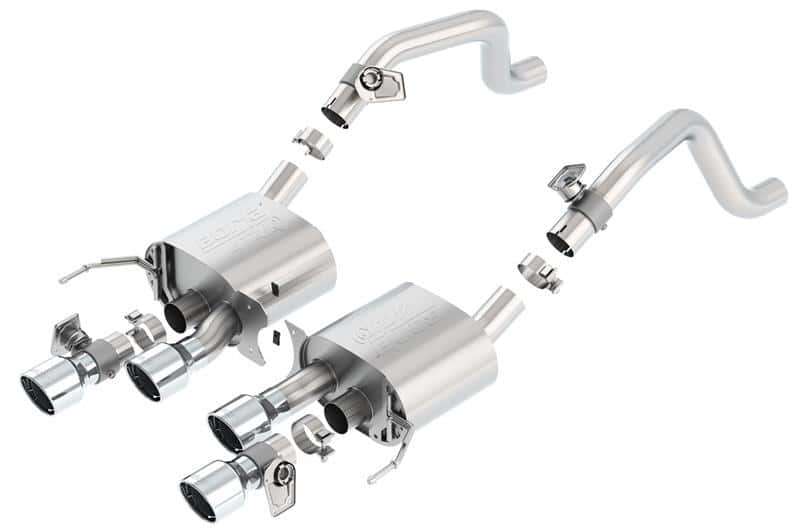 Borla — Borla 14-15 Chevy Corvette C7 6.2L RWD w/AFM &NPP ATAK-Type Dual Rd Rolled Center Rear Exit Exhaust
Axle-Back System
ExhstSysKt - view 2