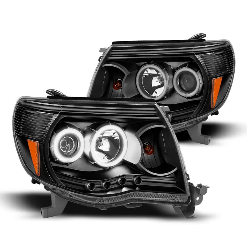 Raxiom — Raxiom 05-09 Tacoma Super White LED Halo Projector Headlights- Black Housing (Clear Lens)
Headlights - view 1