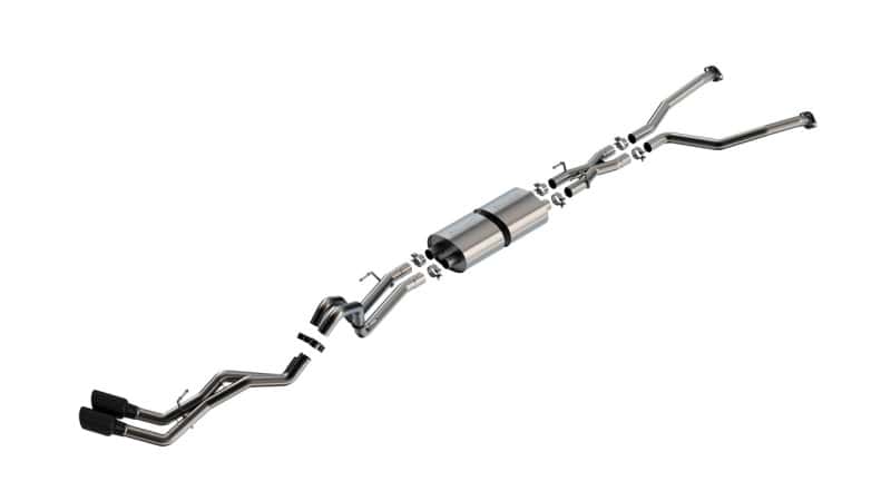 Borla — Borla 22-24 Toyota Tundra 3.4L V6 (Inc. Hyb.) Ext. Cab/STD Bed/145.7in WB S-Type Cat-Back - Blk Chrm
Cat-Back System - view 1