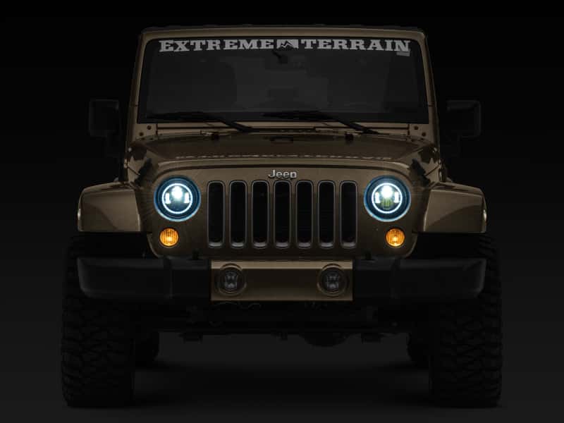 Raxiom — Raxiom 97-18 Jeep Wrangler TJ/JK Axial 7-Inch LED Headlights w/RGB Halo- Blk Hsng (Clear Lens)
Headlights - view 9