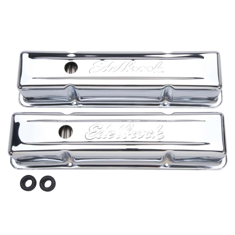 Edelbrock — Edelbrock Valve Cover Signature Series Chevrolet 1959-1986 262-400 CI V8 Tall Chrome
CHROME/PRO-FLO - view 2