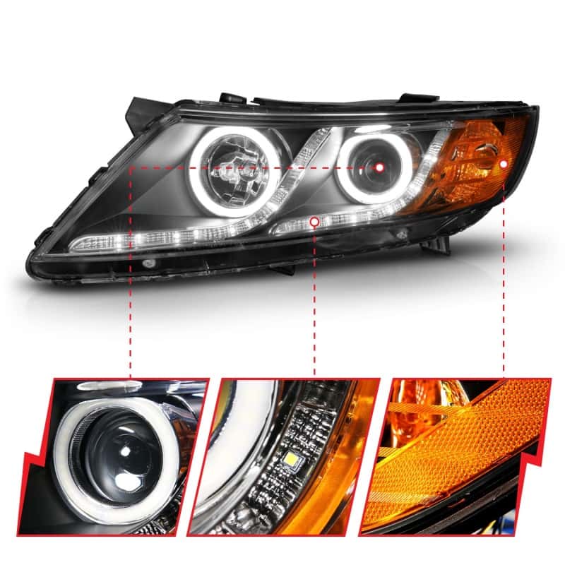 ANZO — ANZO 2011-2013 Kia Optima Projector Headlights w/ Halo Black (CCFL)
Head Light Set
HdLtSet - view 4