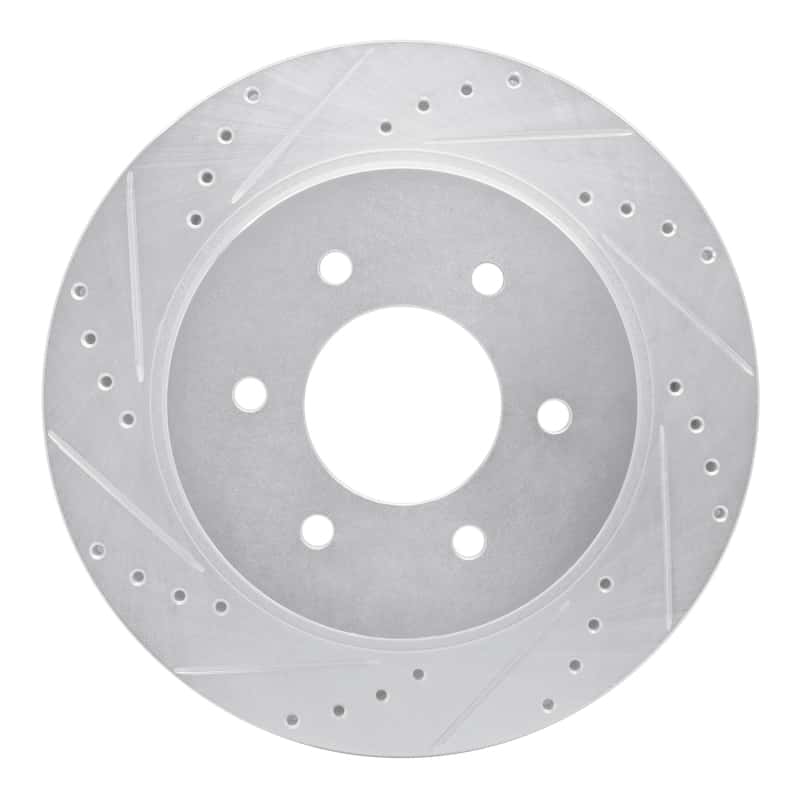 R1 Concepts — R1 16-24 Nissan Titan XD Front Left Drilled & Slotted Silver Brake Rotor
R1 Brake Rotor Drill - view 1