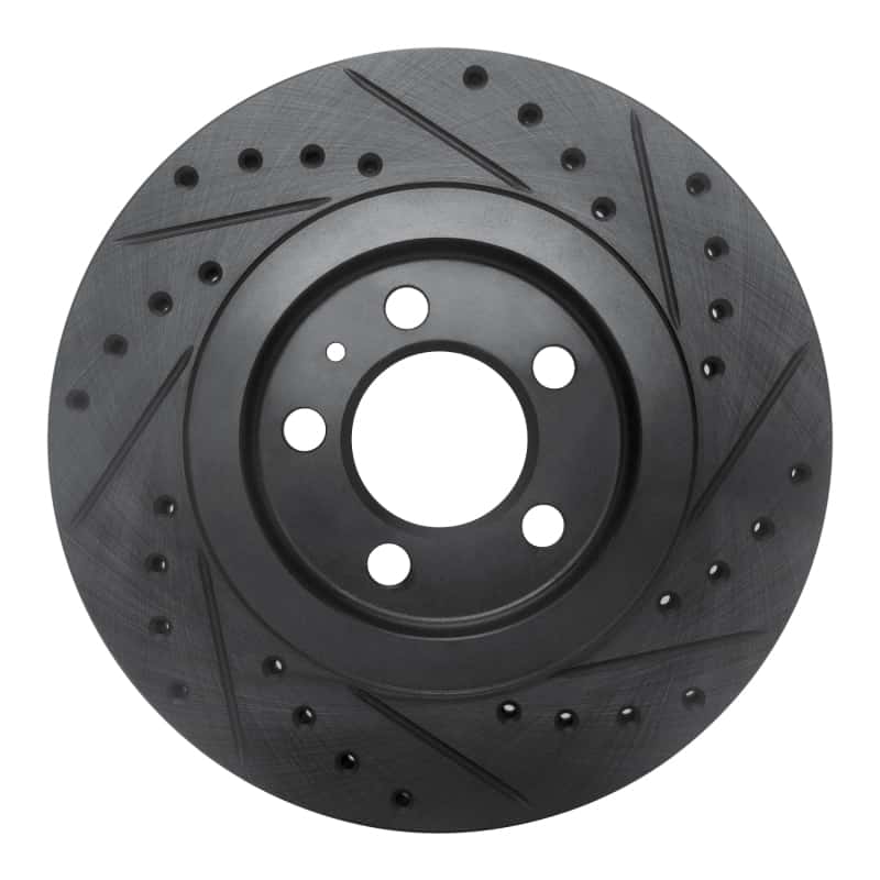 R1 Concepts — R1 92-95 Volkswagen Jetta Sedan Front Left Drilled & Slotted Black Brake Rotor
R1 Brake Rotor Drill - view 5