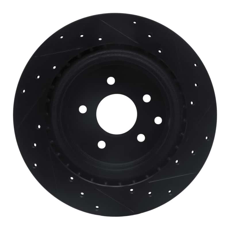 R1 Concepts — R1 03-08 Infiniti G35 Rear Left Drilled & Slotted Black Brake Rotor
R1 Brake Rotor Drill - view 5