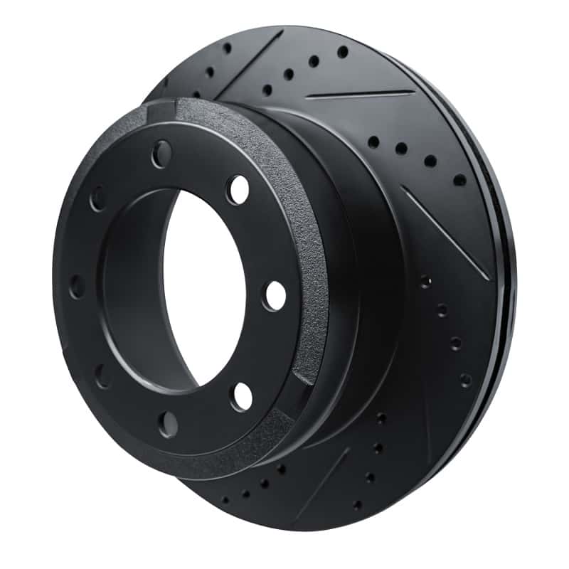 R1 Concepts — R1 11-22 Ford F-250 4WD (Super Duty) Rear Left Drilled & Slotted Black Brake Rotor
R1 Brake Rotor Drill - view 2