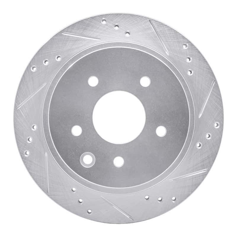 R1 Concepts — R1 02-06 Infiniti M45 Rear Right Drilled & Slotted Silver Brake Rotor
R1 Brake Rotor Drill - view 1