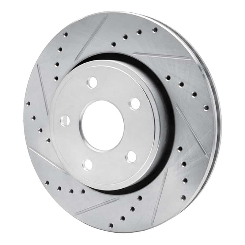 R1 Concepts — R1 05-10 Jeep Commander Front Left Drilled & Slotted Silver Brake Rotor
R1 Brake Rotor Drill - view 2