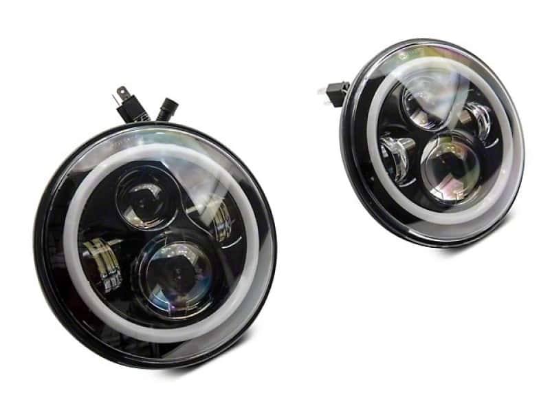 Raxiom — Raxiom 97-18 Jeep Wrangler TJ/JK Axial 7-Inch LED Headlights w/RGB Halo- Blk Hsng (Clear Lens)
Headlights - view 2
