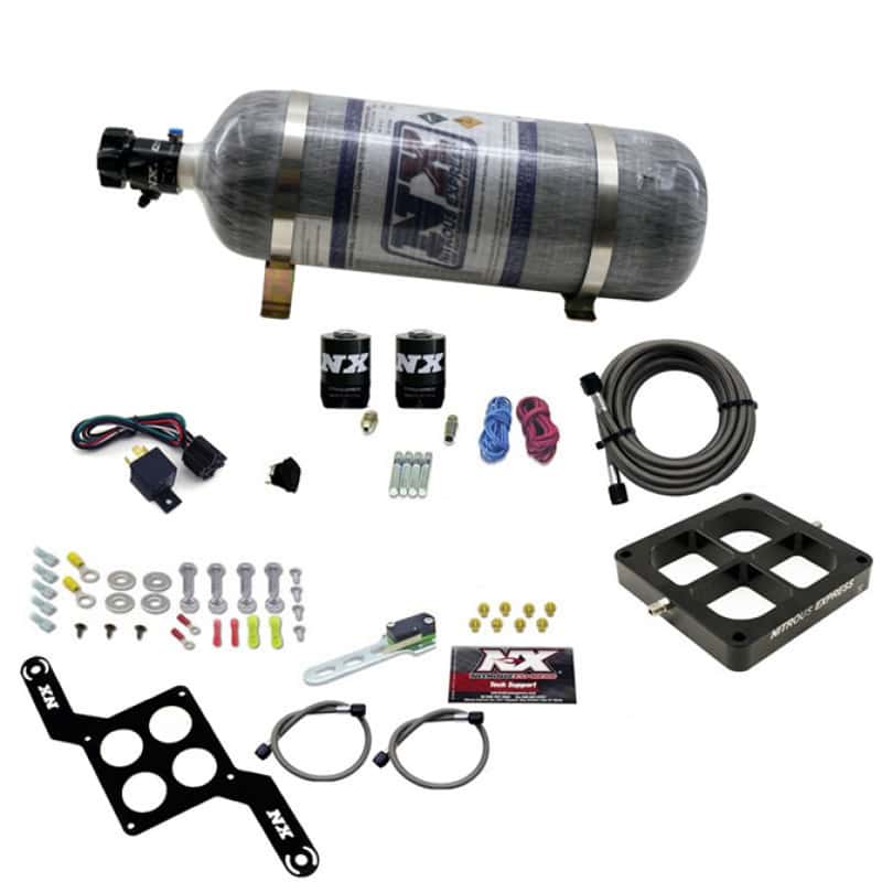 Nitrous Express — Nitrous Express Dry Dual Stage Billet Crossbar Plate System 100-1000hp (4500Flange) w/12lb Bottle
Injection System Kit - view 1