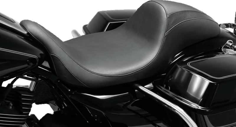 Mustang Motorcycle — Mustang 08-21 Harley Electra Glide,Rd Glide,Rd King,Str Glide Summit Driver Backrest w/Studs -Black - view 2
