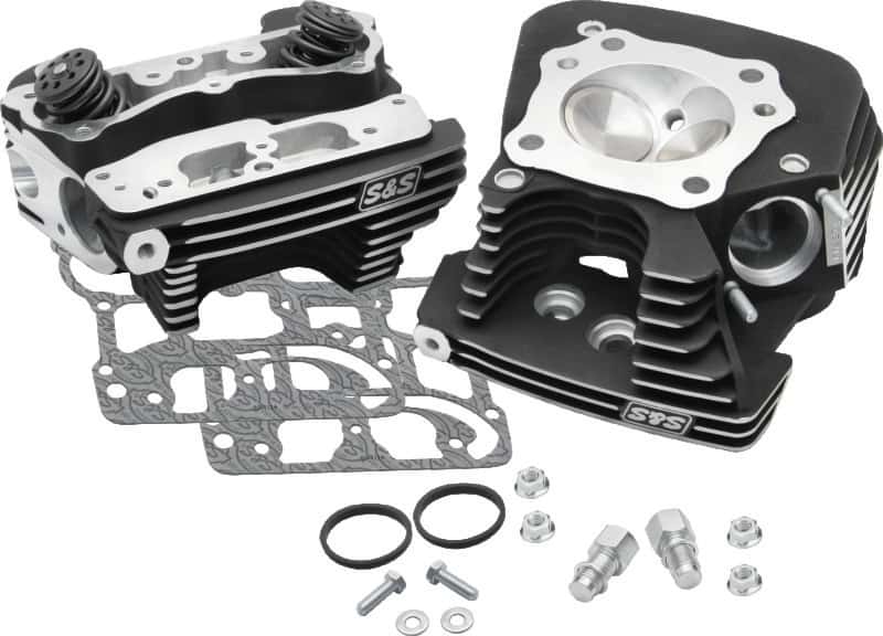 S&S Cycle — S&S Cycle 08-16 Touring Super Stock 79cc Cylinder Head Kit - Wrinkle Black - view 1