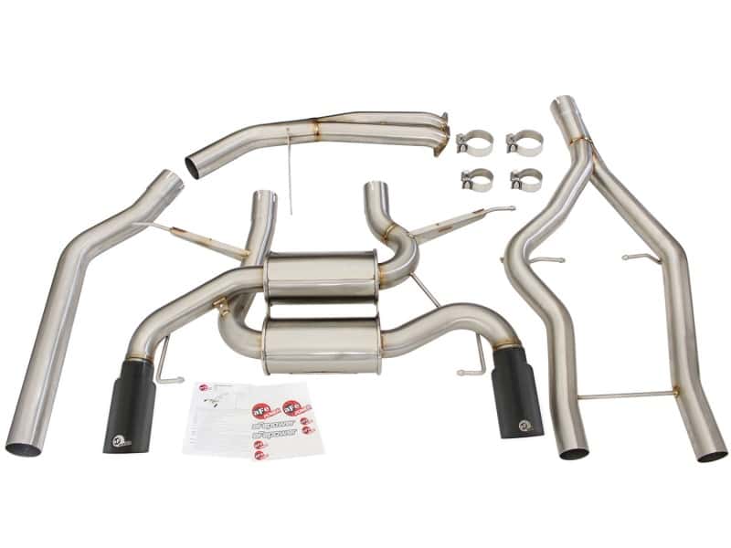 aFe — aFe MACHForce XP SS-304 Black Tip 3.0in-2.5in Dia Cat Back Exhaust 11-13 BMW 335i (E90/E92) 3.0L
Cat-Back Exhaust - view 7