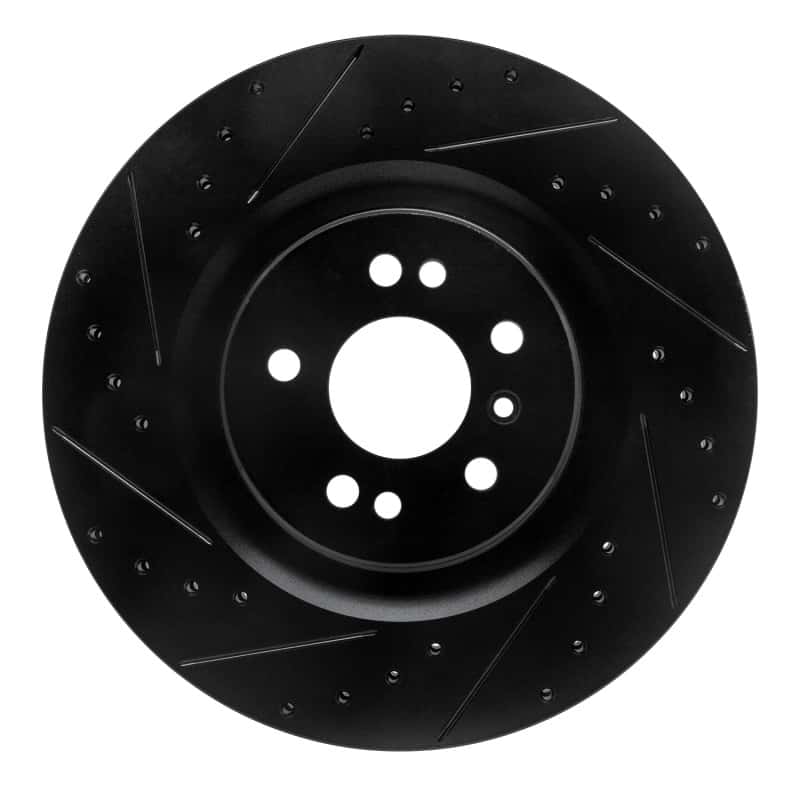 R1 Concepts — R1 06-12 Mercedes-Benz GL350 Front Left Drilled & Slotted Black Brake Rotor
R1 Brake Rotor Drill - view 1