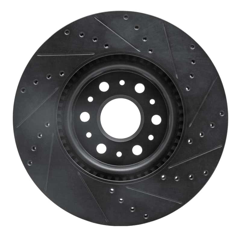 R1 Concepts — R1 2017-2025 Buick Enclave Front Left Drilled & Slotted Black Brake Rotor
R1 Brake Rotor Drill - view 5