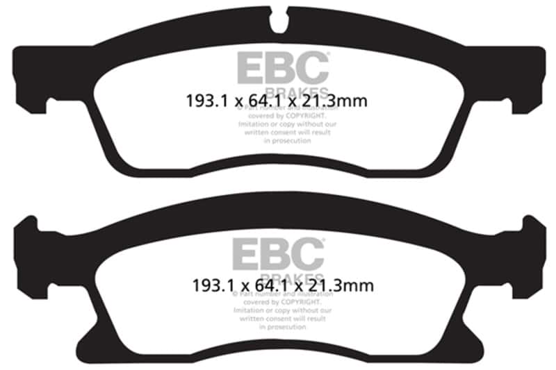 EBC — EBC 13+ Dodge Durango 5.7 Yellowstuff Front Brake Pads
Disc Brake Pad - view 1