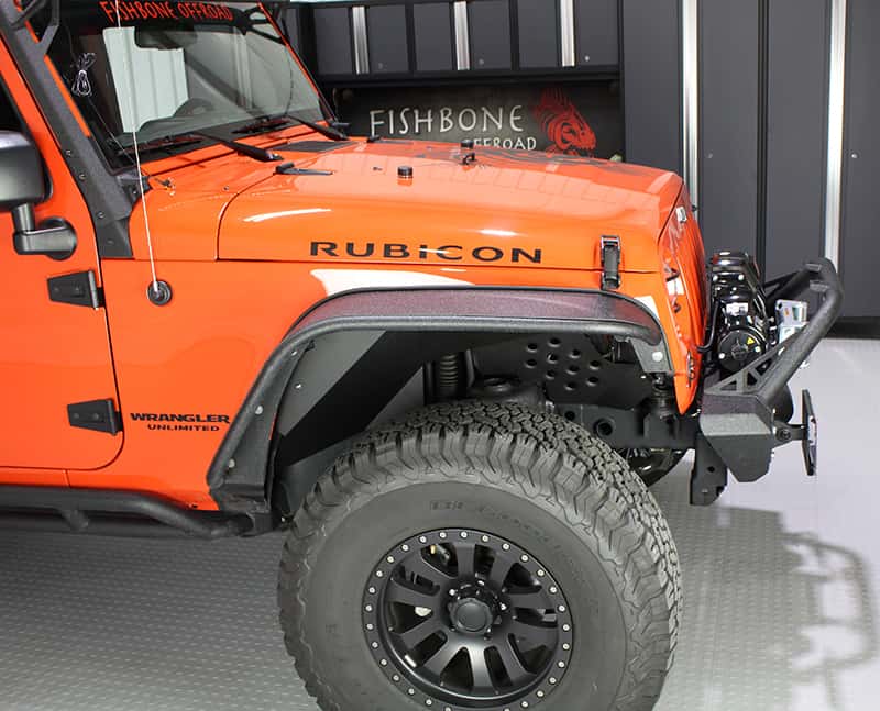 Fishbone Offroad — Fishbone Offroad 07-18 Jeep JK Wrangler Front/Rear Inner Fenders -Aluminum - Blk Pwdrcoat (Set Of 4) - view 9