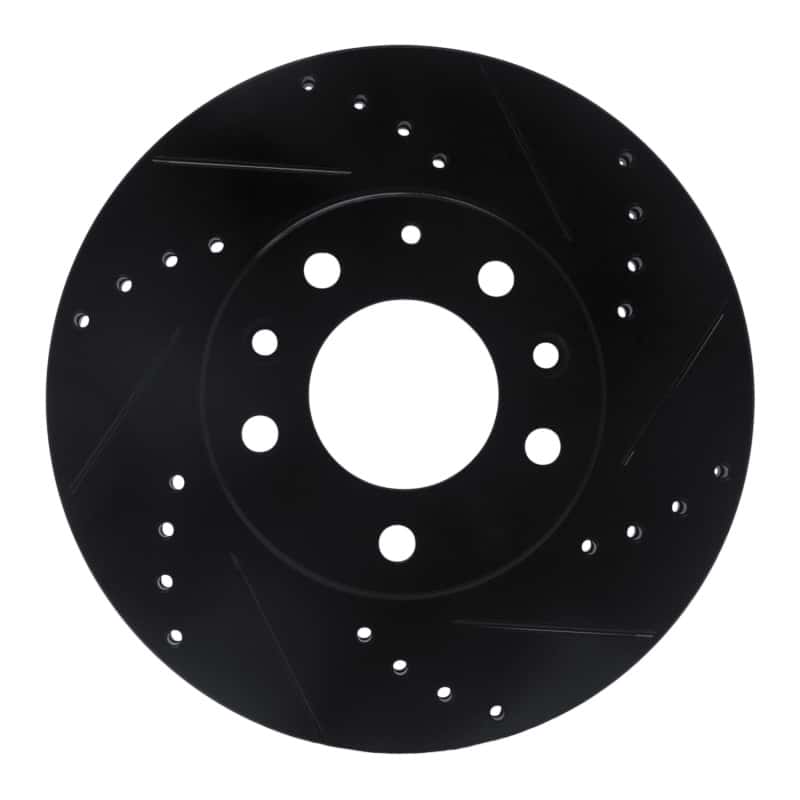 R1 Concepts — R1 03-05 Mazda 6 Front Right Drilled & Slotted Black Brake Rotor
R1 Brake Rotor Drill - view 1