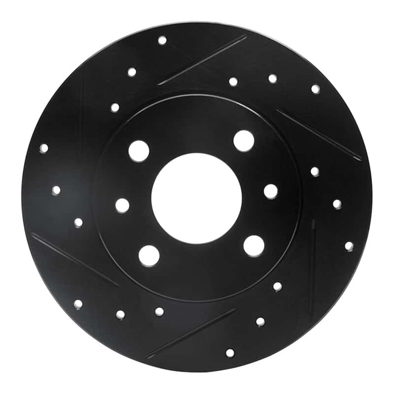 R1 Concepts — R1 2009-2019 Fiat 500 (Mexico) Rear Left Drilled & Slotted Black Brake Rotor
R1 Brake Rotor Drill - view 1