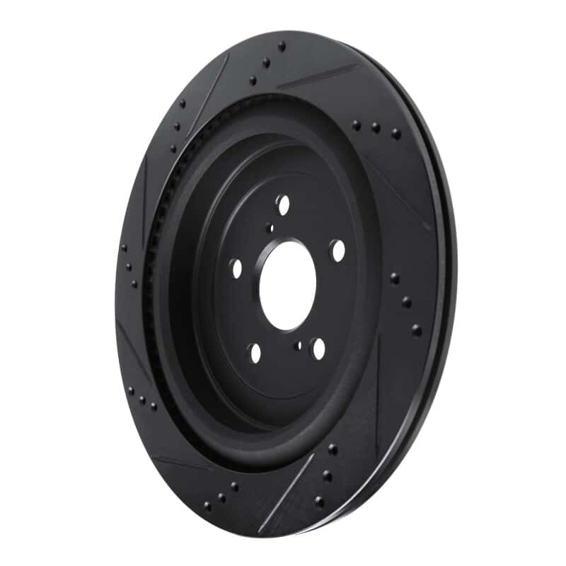 R1 Concepts — R1 16-22 Lexus RX350 Rear Right Drilled & Slotted Black Brake Rotor
R1 Brake Rotor Drill - view 4