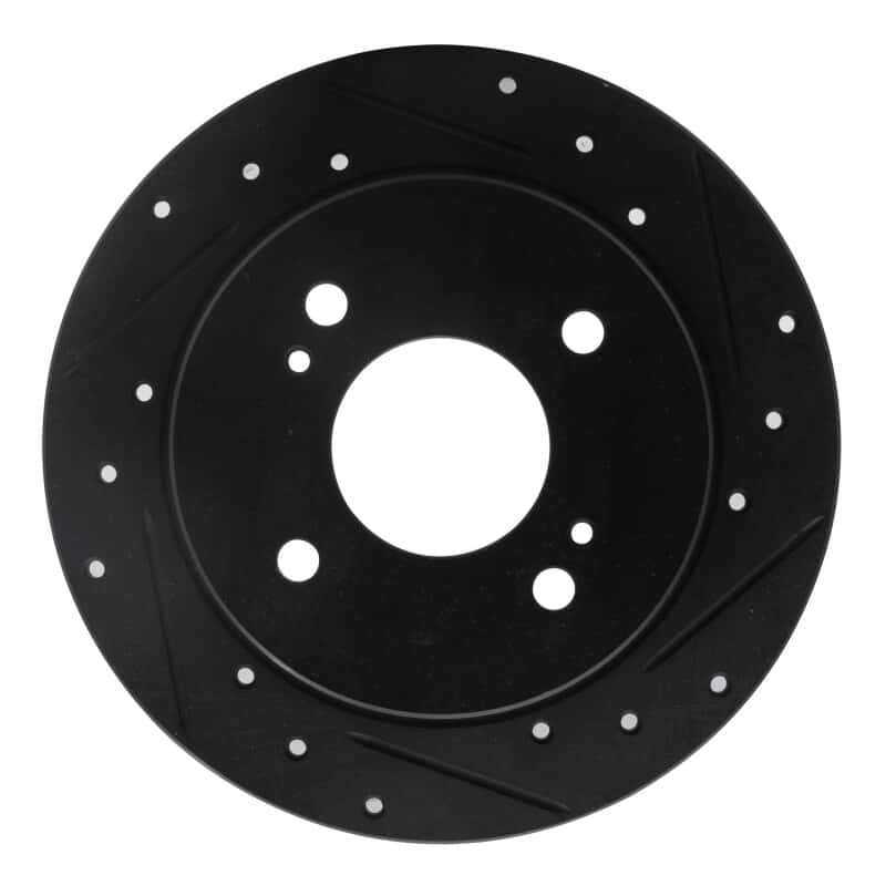 R1 Concepts — R1 82-88 Nissan 280ZX Rear Right Drilled & Slotted Black Brake Rotor
R1 Brake Rotor Drill - view 1