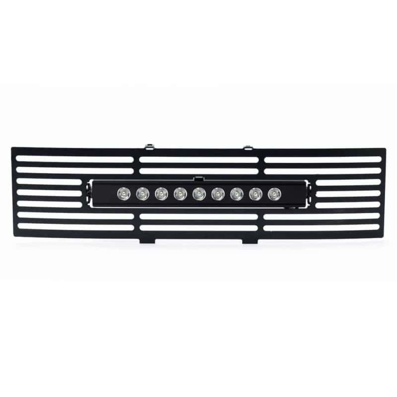 Putco — Putco 11-14 Ford F-150 - EcoBoost Bumper Grille Inserts - Black SS Bar and 10in Luminix Light Bar
BmprValanceGrilleIns - view 2