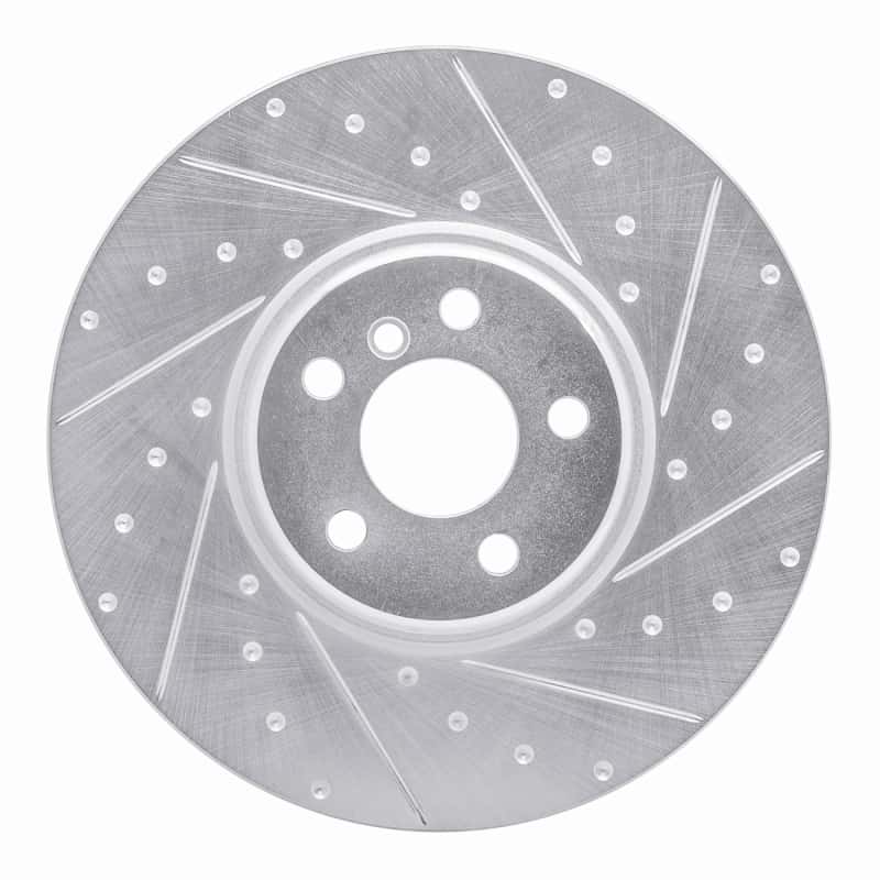 R1 Concepts — R1 16-25 BMW i4 Right Front Drilled & Slotted Silver Brake Rotor
R1 Brake Rotor Drill - view 1