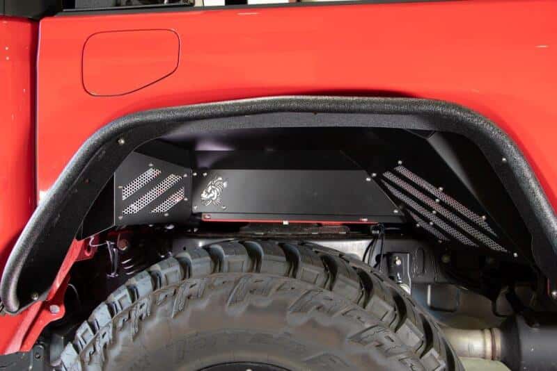 Fishbone Offroad — Fishbone Offroad 2020+ JT Gladiator Rear - Black Aluminum Inner Fenders - view 3