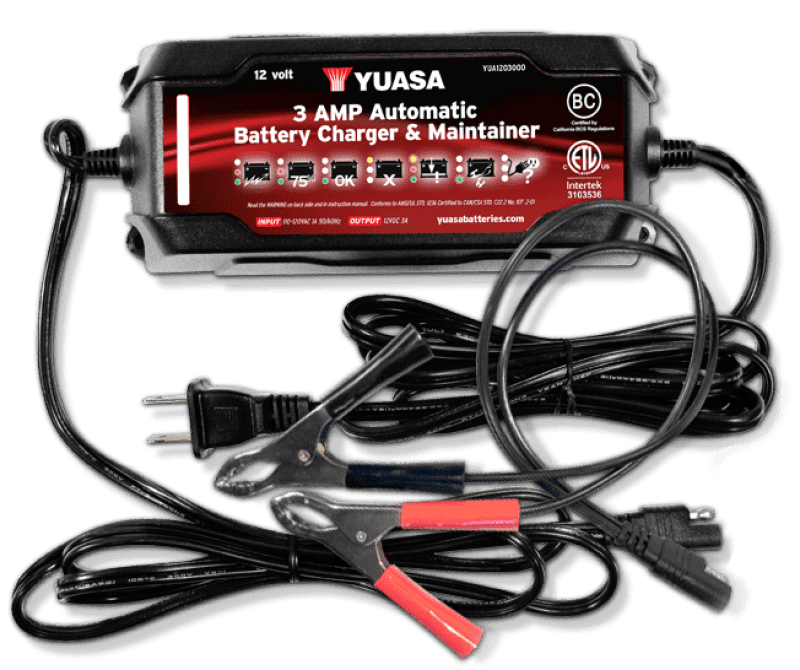 Yuasa Battery — Yuasa 3 Amp Charger & Maintainer - 12V - view 2