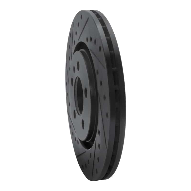 R1 Concepts — R1 92-95 Volkswagen Jetta Sedan Front Left Drilled & Slotted Black Brake Rotor
R1 Brake Rotor Drill - view 2