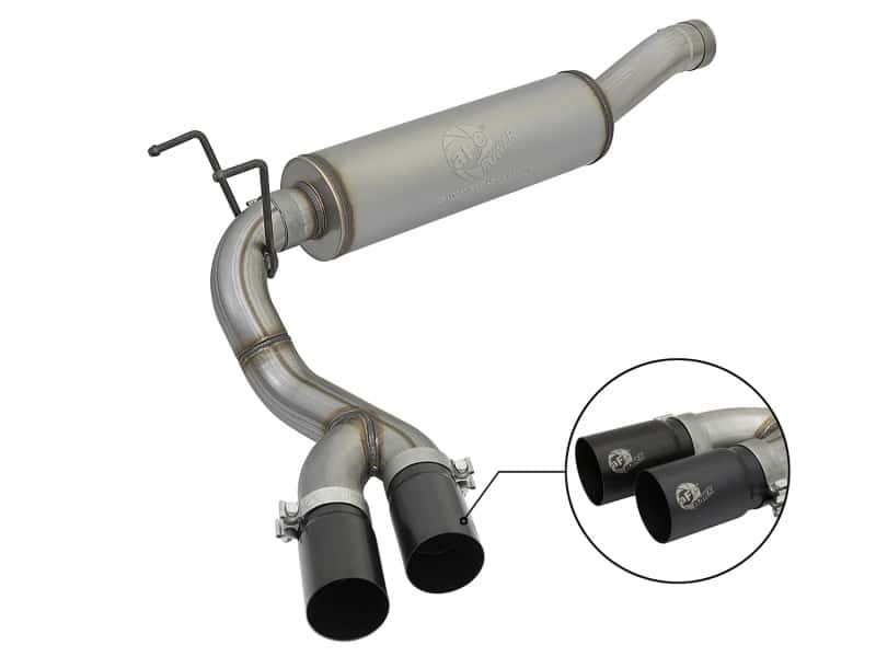 aFe — aFe Rebel Series 3-1/2in 409 SS Cat-Back Exhaust System w/Black Tip RAM 2500/3500 14-17 V8 6.4L
Rebel Series Exhaust - view 1