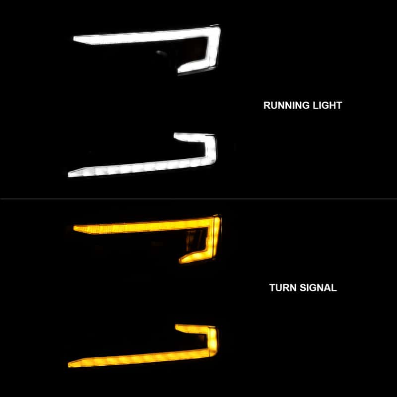 ANZO — ANZO 19-22 Chevrolet Silverado 1500 LED Proj HL w/Lgt Bar SwBk Seq. Blk w/In. Light - Driver Side ON
Head Light Set
HdLt - view 10
