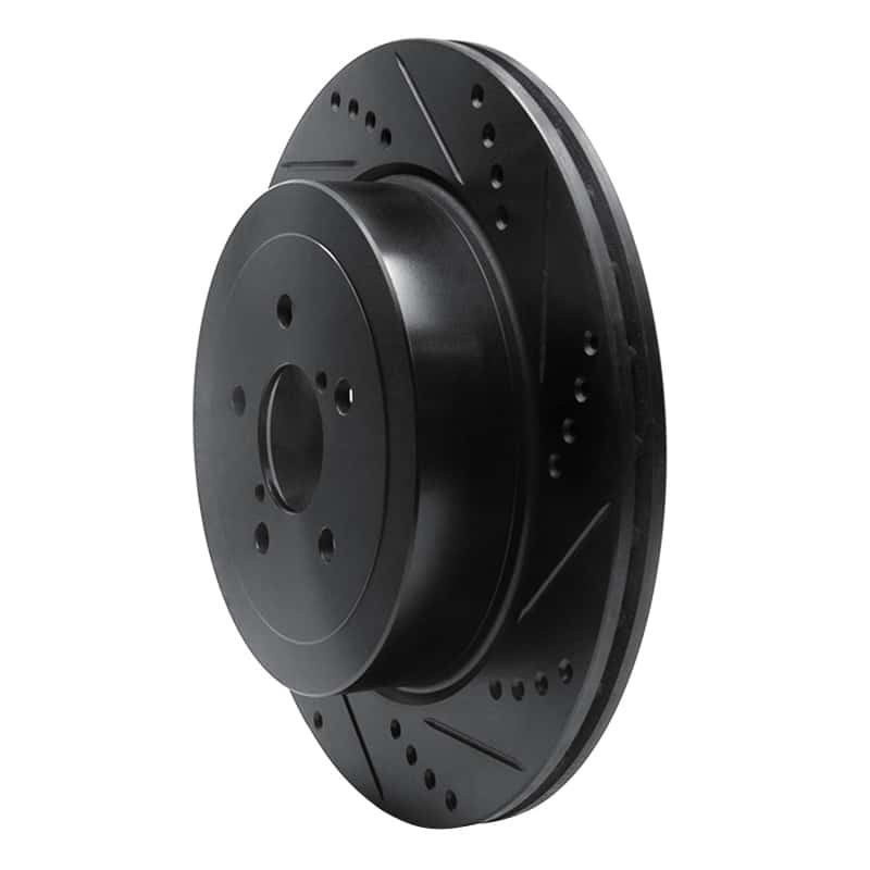R1 Concepts — R1 03-04 Subaru Impreza Rear Right Drilled & Slotted Black Brake Rotor
R1 Brake Rotor Drill - view 2