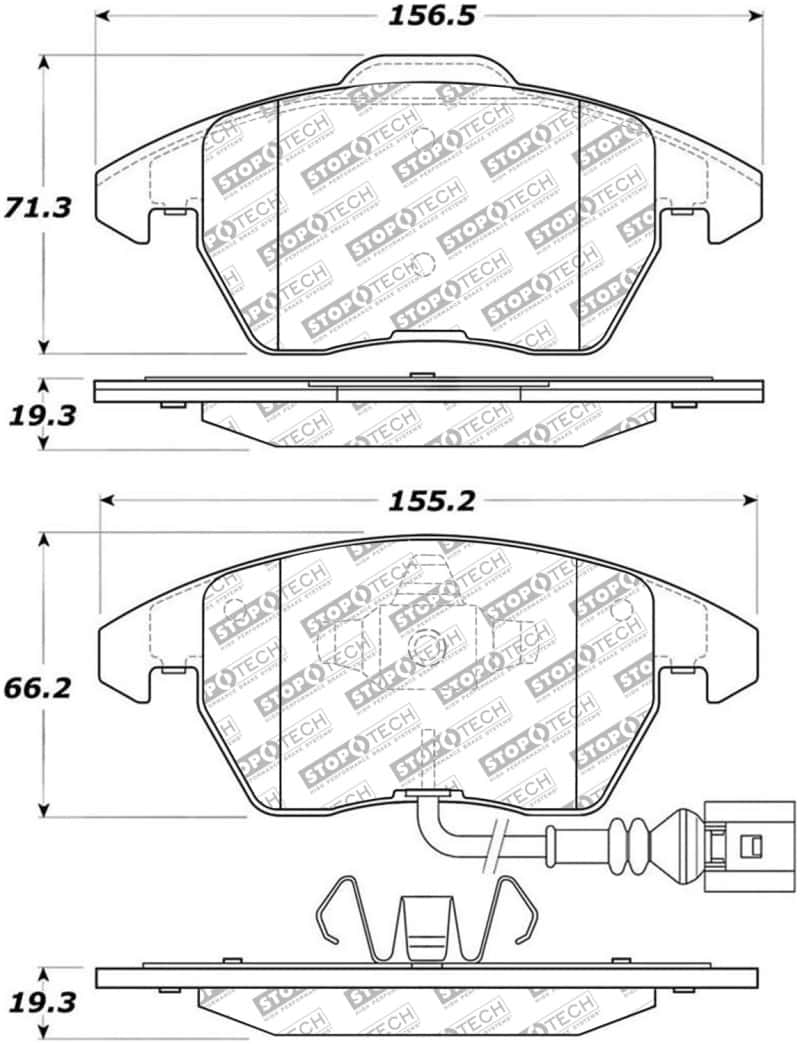 Stoptech — StopTech Street Select Brake Pads - Front
Selct Brk Pad W/Hdwr - view 1