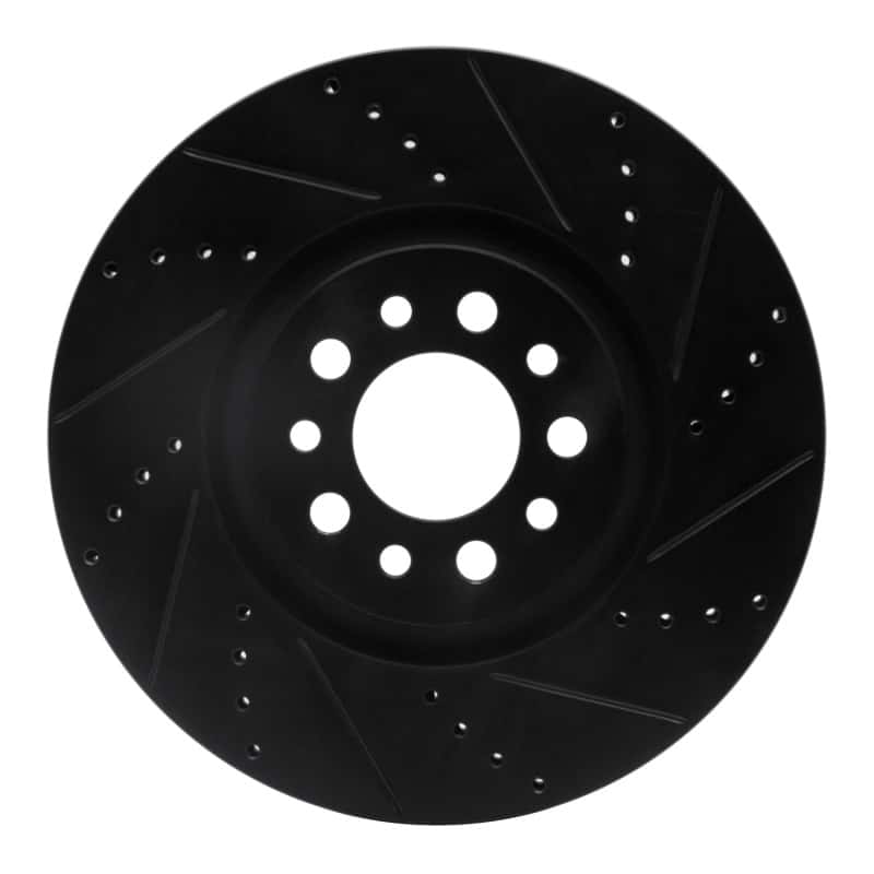 R1 Concepts — R1 14-25 Alfa Romeo Tonale Front Right Drilled & Slotted Black Brake Rotor
R1 Brake Rotor Drill - view 1