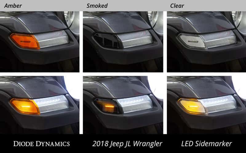 Diode Dynamics — Diode Dynamics 18-21 Jeep JL Wrangler/Gladiator Sidemarkers Smoked (set) - view 5