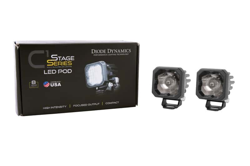 Diode Dynamics — Diode Dynamics Stage Series C1 LED Pod Pro - White Flood Standard RBL (Pair) - view 6