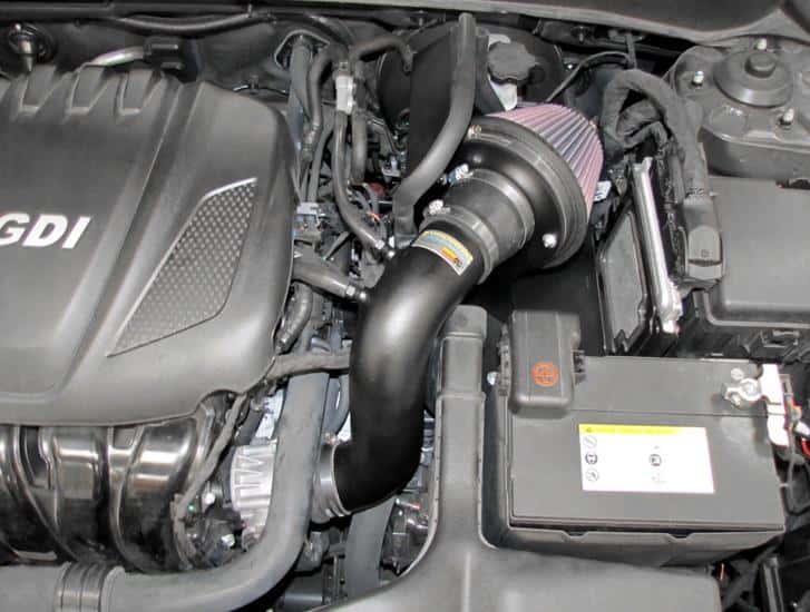 K&N Engineering — K&N 11-14 Hyundai Sonata 2.4L L4/13-15 Kia Optima 2.4L L4 Typhoon Short Ram Intake
Performance Air Inta
Air Intake System - view 3