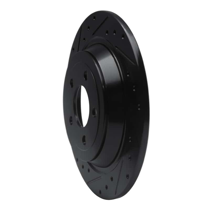 R1 Concepts — R1 15-23 Ford Mustang Rear Left Drilled & Slotted Black Brake Rotor
R1 Brake Rotor Drill - view 2