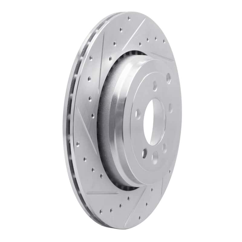 R1 Concepts — R1 10-13 Land Rover Range Rover Sport Rear Left Drilled & Slotted Silver Brake Rotor
R1 Brake Rotor Drill - view 2